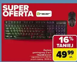 Carrefour Zestaw bezprzewodowy klawiatura + mysz booster Tracer oferta