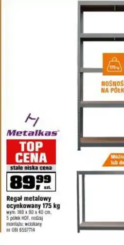 OBI Regał metalowy ocynkowany MetalKas oferta