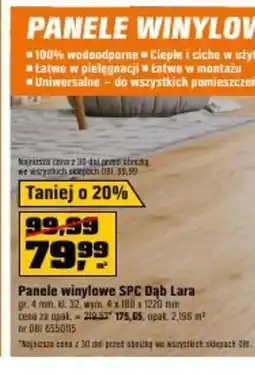 OBI Panele winylowe SPC Dąb Lara oferta