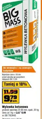 OBI Wylewka betonowa Big Mass oferta