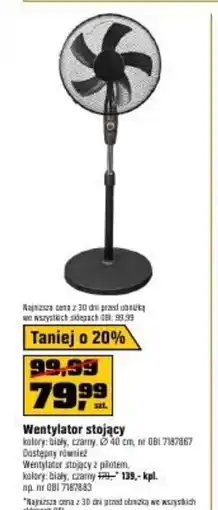 OBI Wentylator stojący oferta