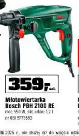 OBI Młotowiertarka Bosch PBH 2100 RE oferta