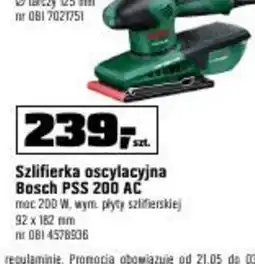 OBI Szlifierka oscylacyjna Bosch PSS 200 AC oferta