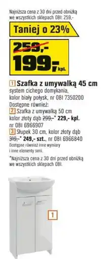 OBI Szafka z umywalką oferta