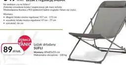 Agata Meble Leżak składany SUFLI oferta