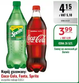 Eurocash Napój gazowany Coca-Cola, Fanta, Sprite oferta