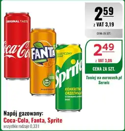 Eurocash Napój gazowany Coca-Cola, Fanta, Sprite oferta