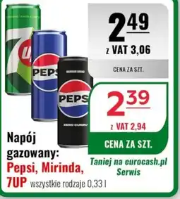 Eurocash Napój gazowany Pepsi, Mirinda, 7UP oferta