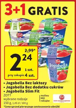 Intermarche Jogurt Jogobella Slim Fit 150 g Zott oferta