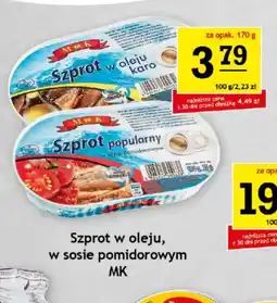 Gram Market Szprot w oleju, w sosie pomidorowym MK oferta