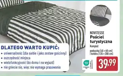 ALDI Pościel turystyczna Novitesse oferta