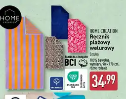 ALDI Ręcznik plażowy welurowy Home Creation oferta