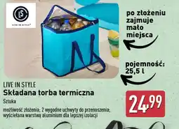 ALDI Składana torba termiczna Live in Style oferta