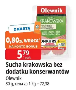 E.Leclerc Kiełbasa krakowska bez konserwantów Olewnik oferta
