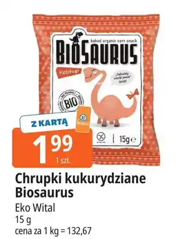 E.Leclerc Chrupki kukurydziane bezglutenowe ketchup Biosaurus oferta