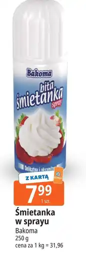 E.Leclerc Bita śmietana w sprayu Bakoma Śmietanka oferta
