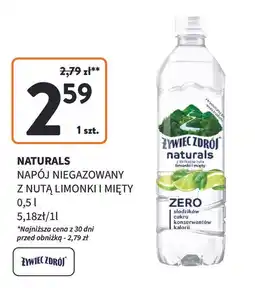 Intermarche Woda z nutą limonki i mięty Żywiec Zdrój Naturals oferta