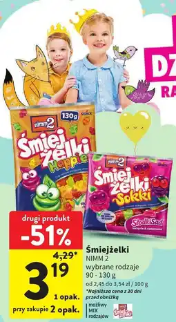 Intermarche Śmiejżelki Nimm 2 90-130g oferta