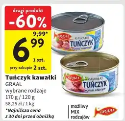 Intermarche Tuńczyk kawałki GRAAL wybrane rodzaje 170g/120g oferta