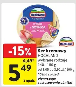 Intermarche Ser kremowy HOCHLAND wybrane rodzaje 140-180g oferta