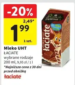 Intermarche Mleko UHT ŁACIATE wybrane rodzaje 200ml oferta