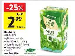 Intermarche Herbata Herbapol Mięta 20 torebek oferta
