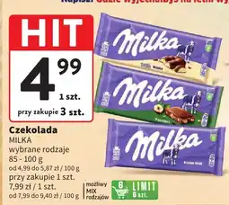 Intermarche Czekolada Milka wybrane rodzaje 85-100g oferta