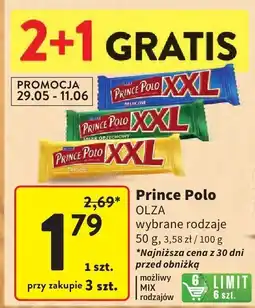 Intermarche Prince Polo Olza wybrane rodzaje 50g oferta