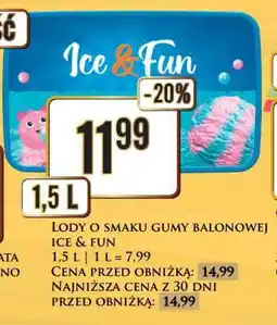 Dino Lody o smaku gumy balonowej Ice & Fun oferta