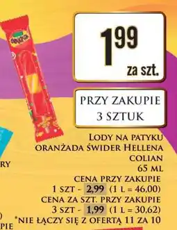 Dino Lody na patyku oranżada świder Hellena Colian 65 ml oferta