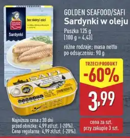 ALDI GOLDEN SEAFOOD/SAFI Sardynki w oleju oferta