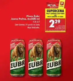 Biedronka Piwo Żubr Jasne Pełne 6x500 ml oferta