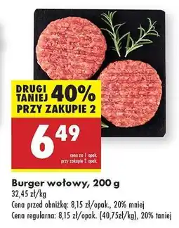 Biedronka Burger wołowy, 200 g oferta