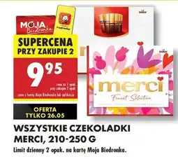 Biedronka WSZYSTKIE CZEKOLADKI MERCI, 210-250 G oferta
