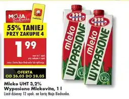 Biedronka MLEKO UHT 3,2 WYPASIONE MLEKOVITA 1 L oferta