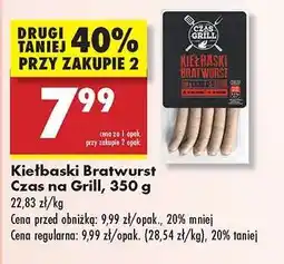 Biedronka Kiełbaski Bratwurst Czas na Grill, 350 g oferta
