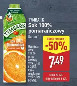 ALDI TYMBARK Sok 100% pomarańczowy oferta