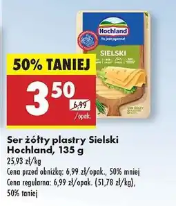 Biedronka Ser żółty plastry Sielski Hochland, 135 g oferta