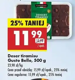 Biedronka Deser tiramisu Gusto Bello 500 g oferta