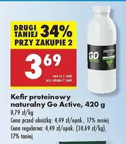 Biedronka Kefir proteinowy naturalny Go Active, 420 g oferta
