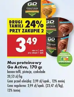 Biedronka Mus proteinowy Go Active, 170 g oferta