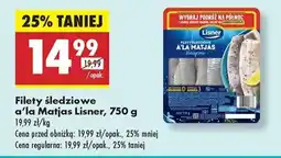 Biedronka Filety śledziowe a'la Matjas Lisner 750 g oferta