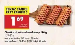 Biedronka Ciastko duet truskawkowy 94 g oferta