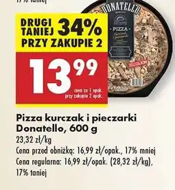 Biedronka Pizza kurczak i pieczarki Donatello, 600 g oferta