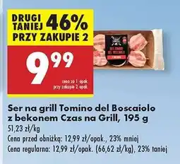 Biedronka Ser na grill Tomino del Boscaiolo z bekonem Czas na Grill, 195 g oferta