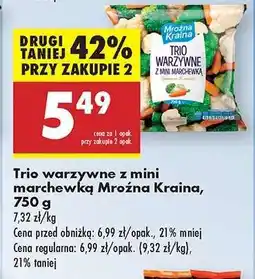 Biedronka Trio warzywne z mini marchewką Mroźna Kraina 750 g oferta