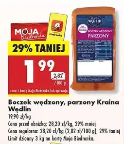 Biedronka Boczek wędzony, parzony Kraina Wędlin oferta