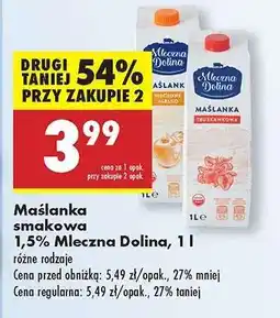 Biedronka Maślanka smakowa 1,5% Mleczna Dolina, 1 l oferta