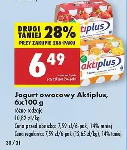 Biedronka Jogurt owocowy Aktiplus, 6x100 g oferta