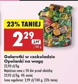 Biedronka Galaretki w czekoladzie Opolanki na wagę oferta